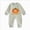 A108-Light Gray, variant on 3-6 Months Baby Boys Girls Romper My First Halloween Pumpkin Striped