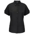 thumbnail image 2 of EFINNY Women's Button Down Shirts Short Sleeve Regular Fit Work Office Blouse,S M L XXL 3XL 4XL 5XL (Plus Size),Black Dress Shirts for Women Ladies, 2 of 8