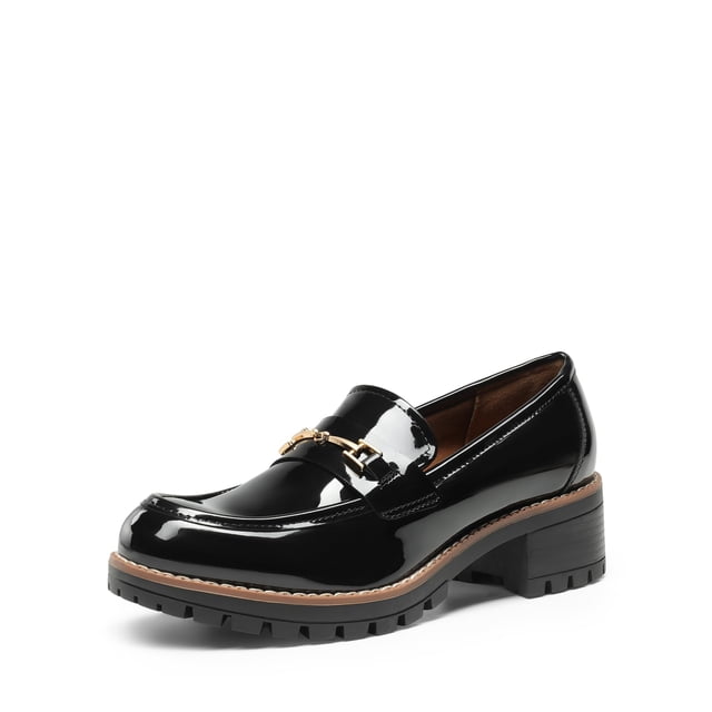 Zapatos DREAM PAIRS Mocasines Chunky Plataforma Negro 8.5