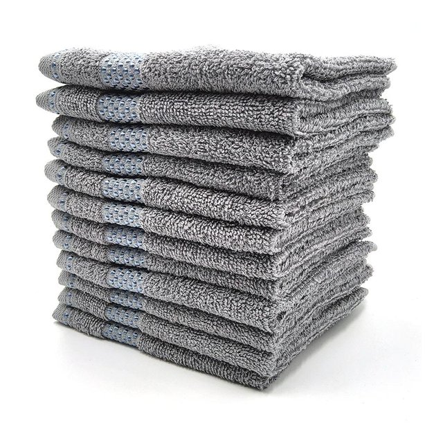 Toalla Facial Cottonella Set 12 piezas Arezzo Color Gris