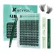 thumbnail image 1 of Kit de extensión de pestañas KEYYOU Air Touch, 144 unidades, rizo en D con adhesivo, 1 of 7