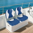thumbnail image 4 of Gymax 2-Pack Boat Seats Folding Low Back Boat Chairs w/Thick Sponge Padding Hinges, 4 of 10