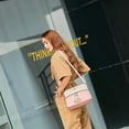 thumbnail image 3 of Conjunto de bolsos YTL de piel sintética a la moda para mujer, rosa y beige, 3 of 6