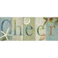 thumbnail image 3 of Coulter, Cynthia 24x12 Black Modern Framed Museum Art Print Titled - Cheer Coastal Sign II, 3 of 5