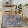 thumbnail image 2 of Nourison Fulton Bordered Medallion Non-Slip Flatwoven Indoor Rug Blue 5' x 7', 2 of 7
