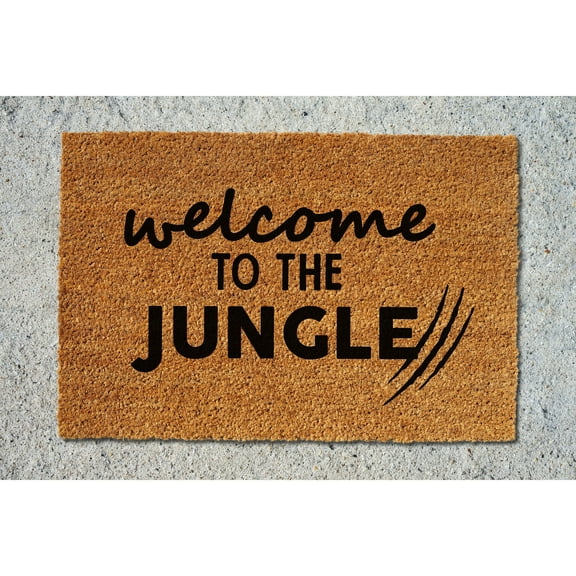 Doormat Welcome To The Jungle Welcome Mat Funny Funny Mat Front Por (18" x 30") #5203
