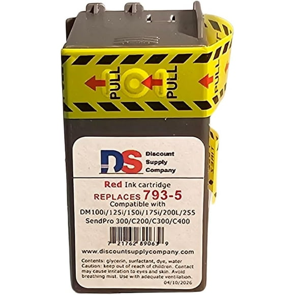 TRAHOO-Compatible 793-5 Red Ink Cartridge Postage Models: P700, DM100i, DM125i, DM150i, DM175i, DM200L, DM225 Postage Meters