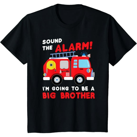 Kids Im going to be a big brother Shirt Firetruck baby reveal Boys T-Shirt