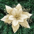 thumbnail image 4 of BKER Glitter Gold Onion Christmas Decoration Flower Gold And Silver Red Three Layer Plastic Artificial Flower Christmas Tree Decoration Octagon Christmas Flower, 4 of 5