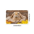 thumbnail image 2 of FastXmas Easter Bunny Welcome-Doormat for Outdoor-Entrance Decor, Colored Eggs Spring Non-Slip Indoor Home Decor Front Door Mats for Bedroom Kitchen Decor(23.6"x15.7"), 2 of 6