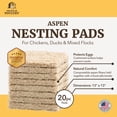 thumbnail image 2 of Chicken Nesting Pads 20 Pack Made in USA for Laying Hens, Aspen Excelsior Nest Box Liners for Chicken Coop Nesting Boxes, 13 x 13 in Trim-to-Fit Bedding Pads for Cleaner Eggs and Easy Coop Cleanup, 2 of 11