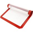thumbnail image 1 of Estera para hornear para bandeja para galletas - Estera antiadherente - Hojas de revestimiento Esteras para hornear (Color: Rojo 60x40cm A), 1 of 5