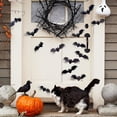 thumbnail image 4 of 12 PCS Halloween 3D Bat Wall Decor Stickers Black Red Bat Decals for Wall Window Door Fireplace Haunted House Home Halloween Party Decorations, 4 of 4