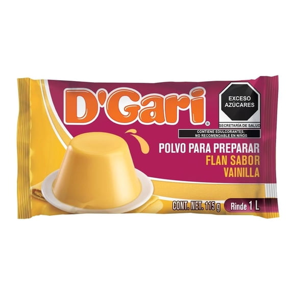 Polvo para preparar flan D' Gari sabor vainilla 115 g