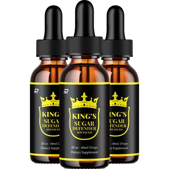 Kings Sugar Defender Liquid Drops – Kings SugarDefender Natural Blend Healthy Organic Support, 3 Pack, 3 Month Supply