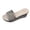 Silver, variant on Crochet Woven Leather Platform Wedge Slides Dress Sandals for Woman 2026 Beach Boho Stylish Casual Chunky Heeled Slip on Summer Shoes Silver Size 9.5