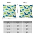thumbnail image 2 of Yiaed Cute Dinosaur Blue Green Print Pillow Covers Super Soft Decorative Square Throw Pillow Covers Case Cushion Covers for Sofa Couch Bedroom Car Decor（No pillow core）-26"x26", 2 of 7
