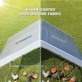 thumbnail image 5 of PawHut Chicken Run, Metal Chicken Coop w/ Waterproof & Anti-UV Cover, Feeding Door, Hanging Feeder, Perch, for 18-24 Chickens, 9.8' x 19.7' x 6.4', 5 of 10