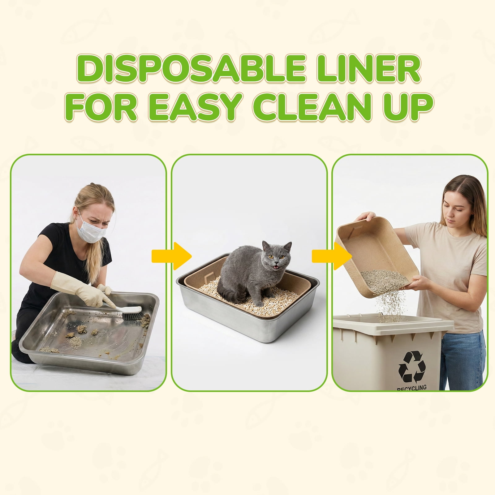 LAKWAR Disposable Litter Boxes-6 Pack Large