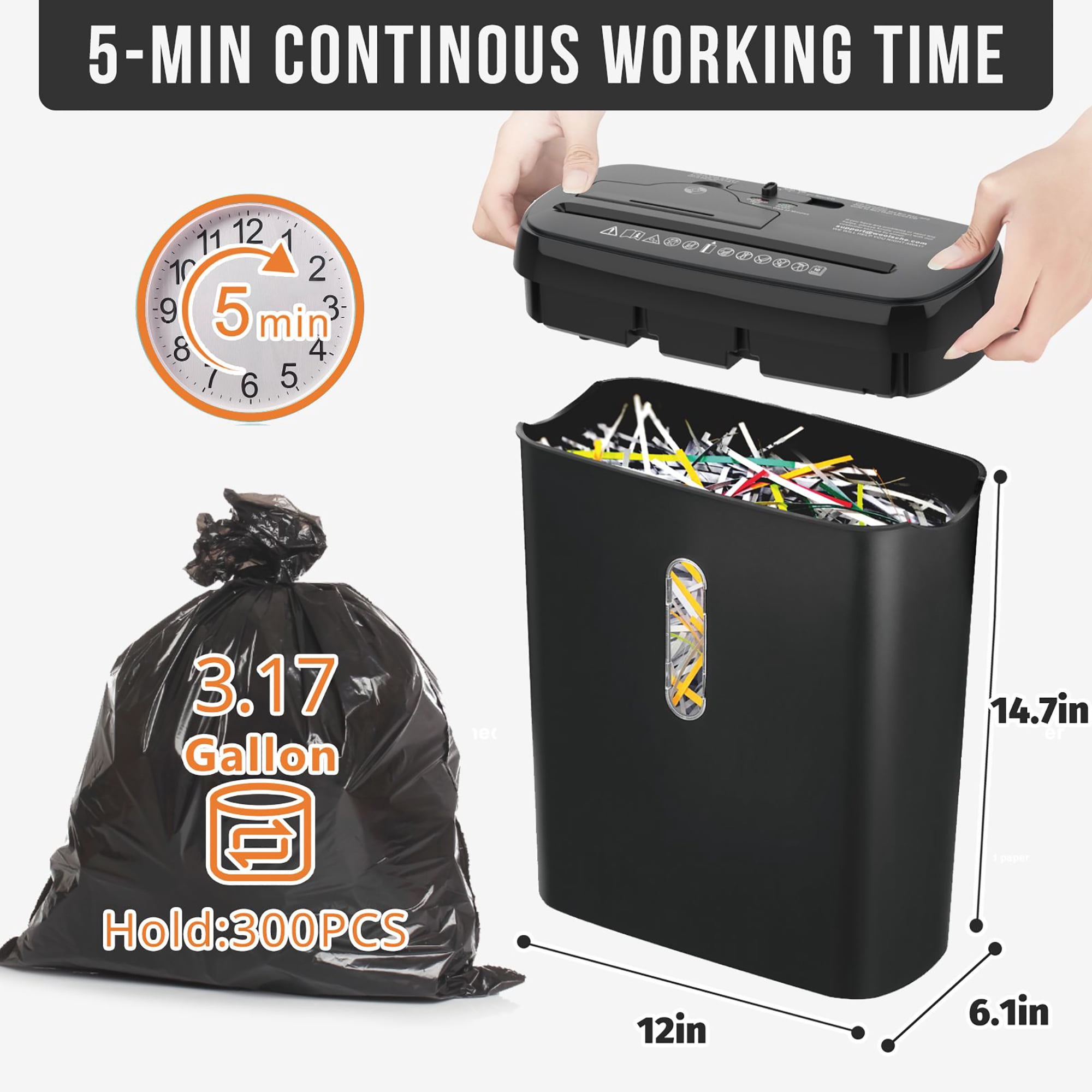 10-Sheet Home Office Paper Shredder, Strip Cut, CD/Credit Card, Jam-Proof, P-2 Security, ETL Certified
