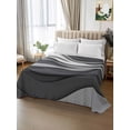 thumbnail image 2 of Black Grey Ombre Queen Size Flat Sheet, Wrinkleproof & Fadeproof Cooling Flat Bed Sheet Only, Modern Geometric Abstract Moire Art Breathable Soft Bedding Top Sheets 90 x 102 Inches, 2 of 8