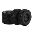 thumbnail image 2 of Estrela 4 neumáticos de goma delanteros y traseros de 1,9 pulgadas y 100 mm con llantas de plástico para SCX10 90046 1/10 RC Crawler, 2 of 8