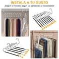 thumbnail image 2 of WONDOCK Perchas Multifuncionales Tipo S de 9 Niveles, Acero Inoxidable, Plegables y Antideslizantes, Ahorro de Espacio, Organizador para Pantalones, Faldas y Bufandas (2 Pack), 2 of 9