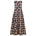 thumbnail image 5 of Dresses for Women Summer Sleeveless Plus Size Daily Vintage Sunflower Bohemian V Neck Maxi Dress, 5 of 7
