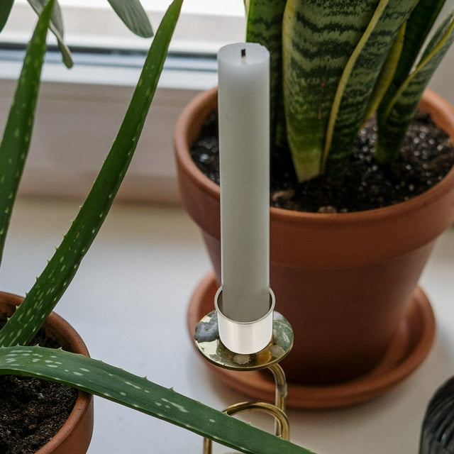 WASHWEPE 10Ud De Vela De Hierro Para Decorar Y Ambiente En Plata