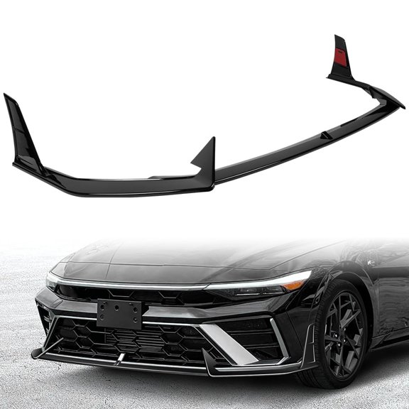Stay Tuned Performance For 2024-2026 Hyundai Elantra N-Line Painted Black Front Bumper Lip Spoiler STP-Style