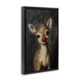 thumbnail image 2 of Stupell Industries - Red Nose Baby Reindeer Black Floating Frame Canvas Art, 21 x 31, 2 of 8