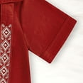 thumbnail image 5 of Ulanda Kids Baby Boys Mexican Outfits Short Sleeve Button-up Guayabera Shirt Shorts Set Fiesta Cinco De Mayo Clothes (Red, 2-3 Years), 5 of 5