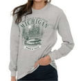 thumbnail image 3 of Michigan Great Lakes State Duck Pond Long Sleeve TShirt Men Women Brisco Brands S, 3 of 6