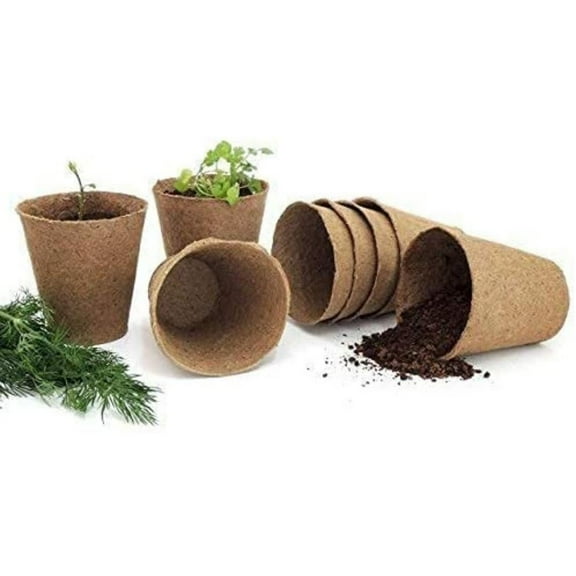 Biodegradable Pot Ecological Organic Plantable Pots Seed Starter Nursery Pots 50 Pieces 3 Inch Tall & CUSTOM Storage Carrier