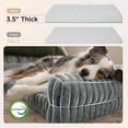 thumbnail image 4 of U By Bedsure Comfy Fleece Orthopedic Extra Large Dog Bed, Waterproof Egg-Crate Foam Pet Couch Sofa with Sides, Non-Slip Base, Washable Corduroy Cover, Gray, 4 of 9
