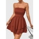 thumbnail image 5 of Vestido PRETTYGARDEN para mujer, verano 2025, sin tirantes, tubo, tamaño mini, 5 of 7