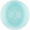 thumbnail image 2 of Combo Set 7" Dessert Plates and 10" inch Round Translucent Aqua Blue Plastic Plates with Gold Rim, Disposable China Like Party Plate, Heavy Duty Dinner Charger Plate, Salad, Wedding, Tableware (8), 2 of 7
