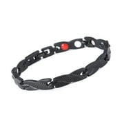 Therapeutic Energy Healing Magnetic Bracelet Therapy Arthritis Jewelry Pain Relief Men Women.Black
