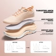thumbnail image 3 of Women's Walking Shoes Cushion Running Tennis Comfortable Arch Support Breathable Lightweight Gym Workout Athletic Fashion Sneakers, 3 of 7