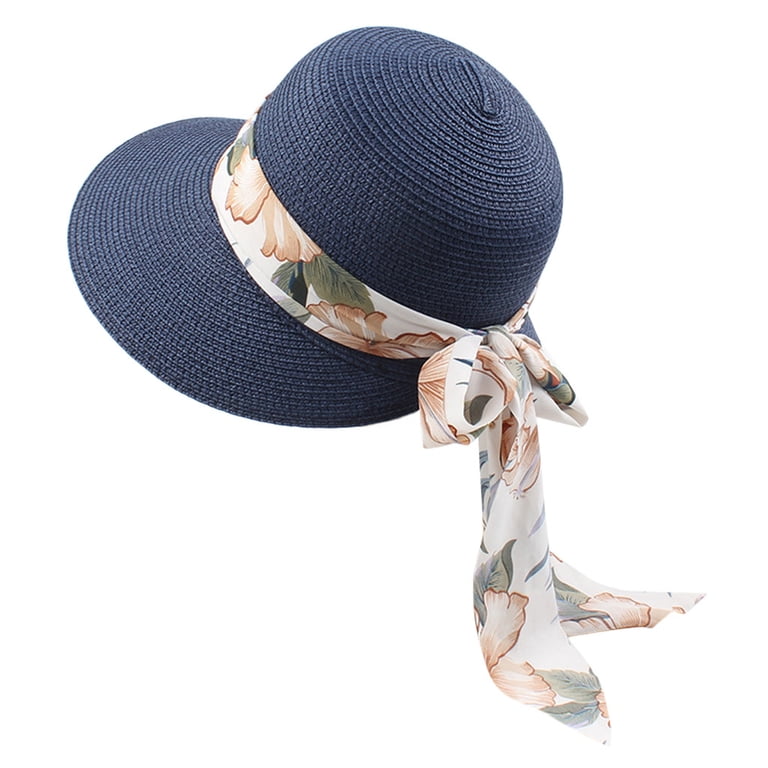 Womens Straw Sun Hat Summer Foldable Roll Up Floppy Beach UV  display picture 3