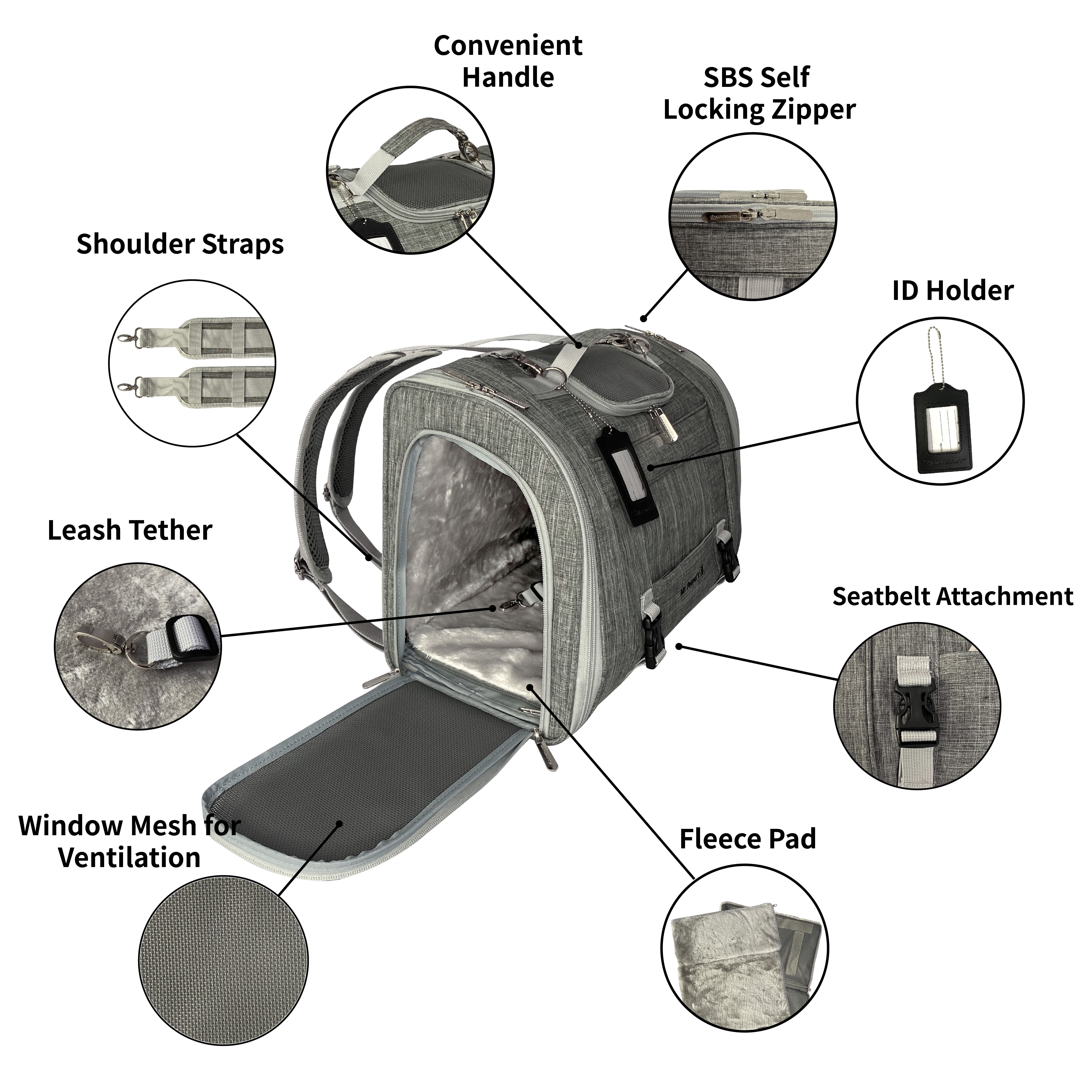 Mr. Peanut's Monterey Series Convertible Backpack Airline Approved Pet Carrier