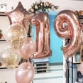 thumbnail image 4 of 40 Inch 9 Balloon Number Foil Helium 9th Birthday Decorations Party Wedding Bachelorette Birthday Bridal Shower Graduation Anniversary Celebration Decoration can fly with helium (Rose Gold 9), 4 of 14