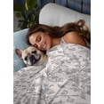 thumbnail image 3 of Farmhouse Flower Queen Size Flat Sheet, Wrinkleproof & Fadeproof Cooling Flat Bed Sheet Only, Botanical Vintage Grey Leaf Plant Breathable Soft Bedding Top Sheets 90 x 102 Inches, 3 of 8