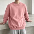 thumbnail image 5 of RJMDKXZ Fleece Crew Neck Sweatshirts Men Oversized Plus Size Casual Solid Soft Pullover Long Sleeve Sweat Shirts, 5 of 7