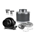 thumbnail image 1 of 4 Inch Inline Duct Ventilation Fan Circulation Vent Blower Air Purify Carbon Filter Combo Odor Control Grow Tent Kits ,Fast Wind Speed, 1 of 6