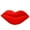 A, variant on Valentine's Day Red 1 Lip Shape Throw Pillows Cushion Girls Toy ,Gift Soft Velvet Decorative Reversible 11.8'' x 6''