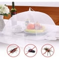 thumbnail image 5 of Paquete de 8 cubiertas de malla plegables reutilizables para alimentos, repelente de insectos antimoscas para proteger la carne, los platos y las frutas en la barbacoa de picnic - Blanco JAMW Sencillez, 5 of 5