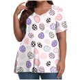 thumbnail image 5 of Pisexur Hauts pour Femmes, Hauts d'Été pour Femmes, Hauts d'Entraînement pour Femmes, T-Shirt Imprimé à Manches Courtes Col Rond, Chandail à la Mode Rouge, P, 5 of 5