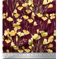 thumbnail image 1 of Soimoi Georgette Viscose Fabric Buttercup Floral Printed Fabric 1 Yard 42 Inch Wide, 1 of 1