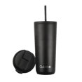 thumbnail image 2 of Cubitt Travel Mug 20 oz Double Walled Vacuum Insulated Stainless Steel with 2 lids, Straw and Coffe, Cupholder Friendly, Perfect for Hot & Cold Beverages Black, 2 of 2